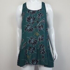 Cabi Zoe Green Floral Tank